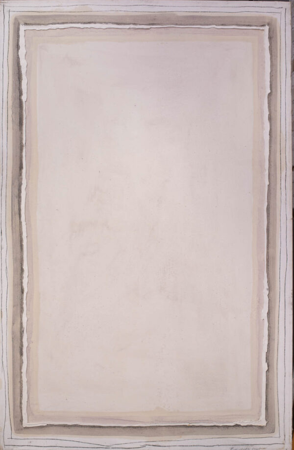 Obraz abstrakcyjny, jasno szary, biały z bordiurą