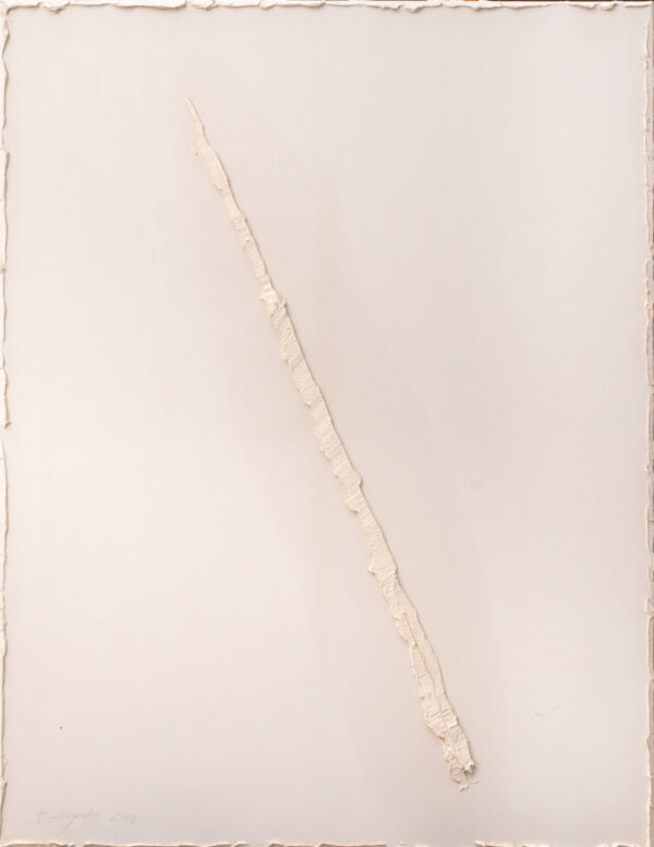 Obraz abstrakcyjny, biały, z białą, diagonalną linią, minimalistyczny