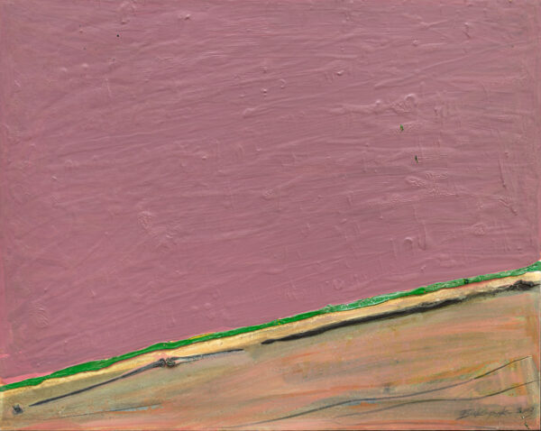 Obraz abstrakcyjny z diagonalną linią, fioletowo-różowy