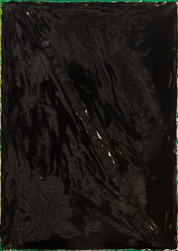 Obraz abstrakcyjny, czarny, fakturalny