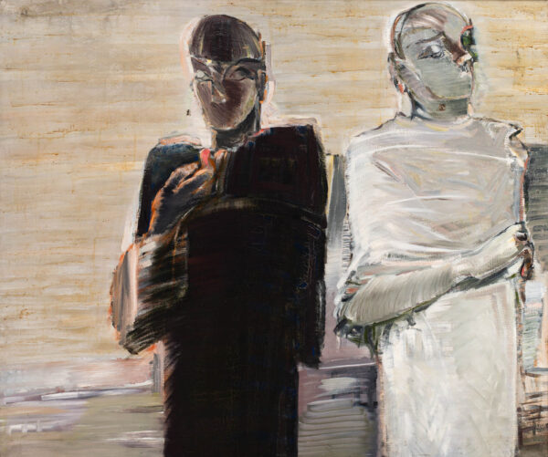 Dwie postacie ludzkie czarna i biała