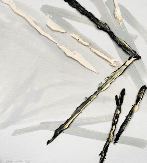 Obraz abstrakcyjny, w białej tonacji, minimalistyczny