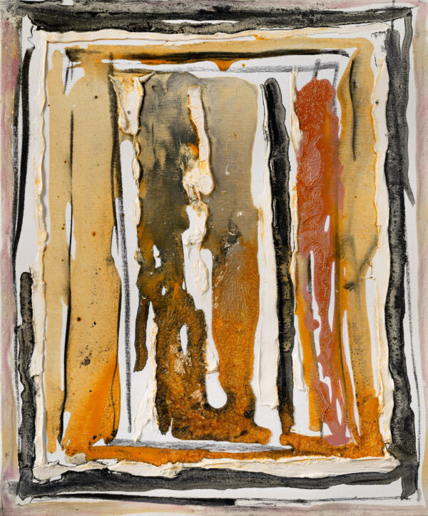 Obraz abstrakcyjny, z kilkoma prostokątami, brązowo-czarny