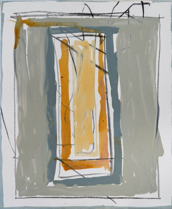 Obraz abstrakcyjny, z kilkoma prostokątami, szaro-ugrowy