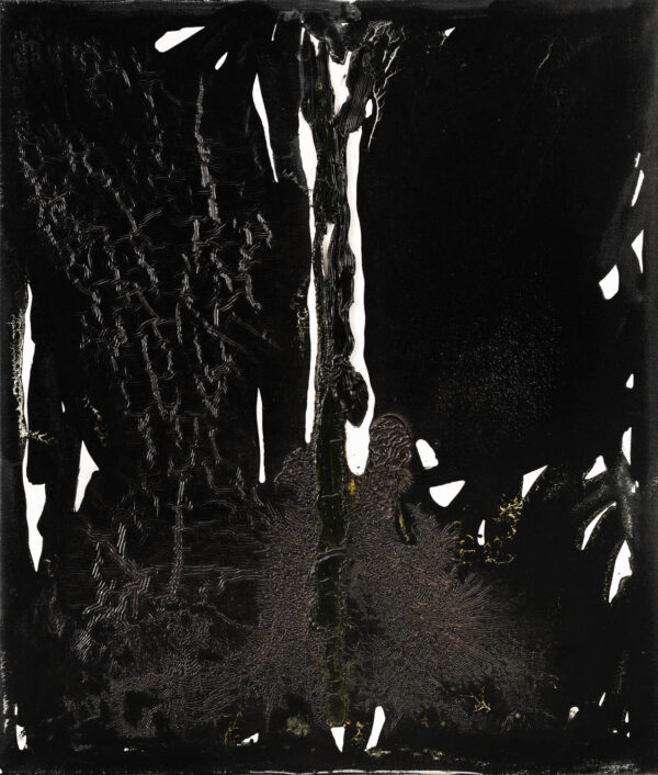 Obraz abstrakcyjny, czarny, fakturalny