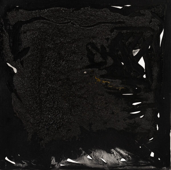 Obraz abstrakcyjny, czarny, fakturalny