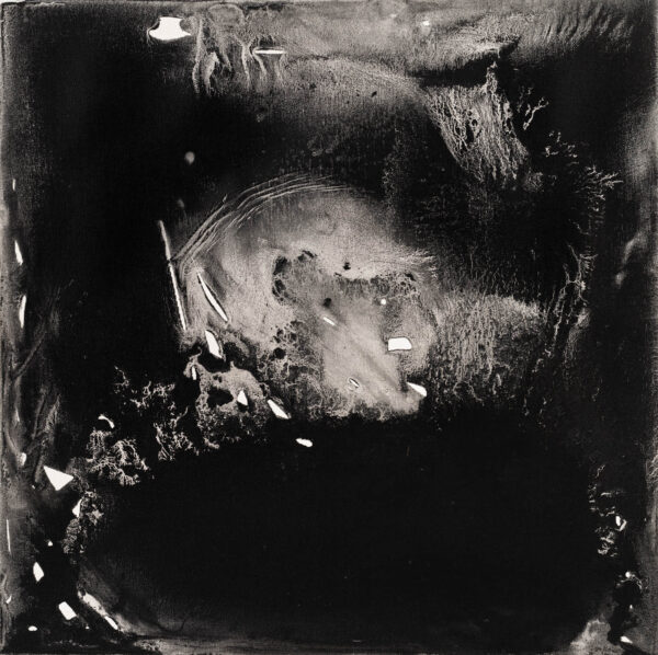 Obraz abstrakcyjny, czarny, fakturalny