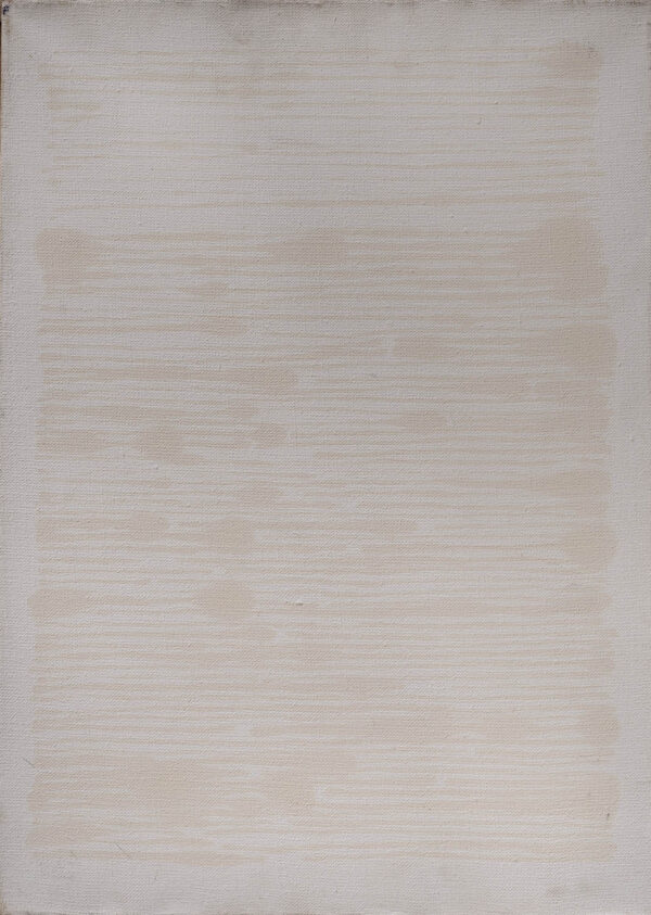 Obraz abstrakcyjny, biały ze śladami liniami, minimalistyczny