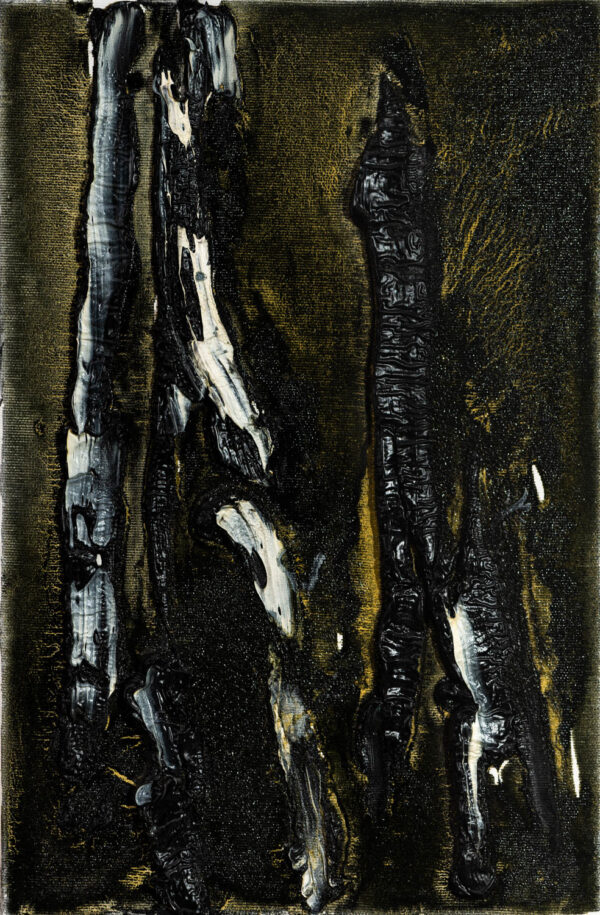 Obraz abstrakcyjny, ciemny, fakturalny