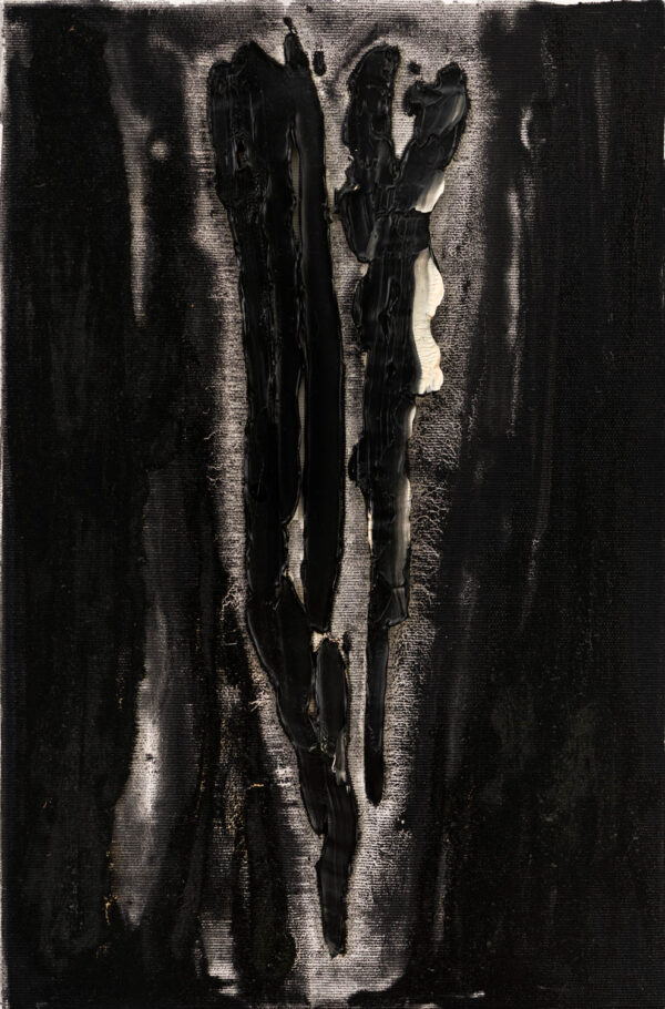 Obraz abstrakcyjny, czarny, fakturalny