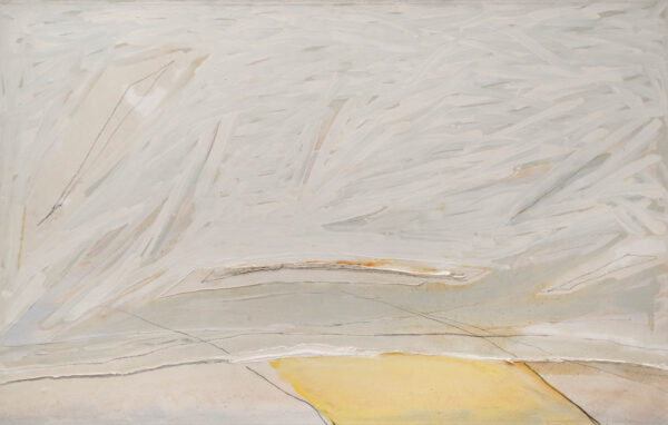 Obraz abstrakcyjny, jasny imitujący pejzaż