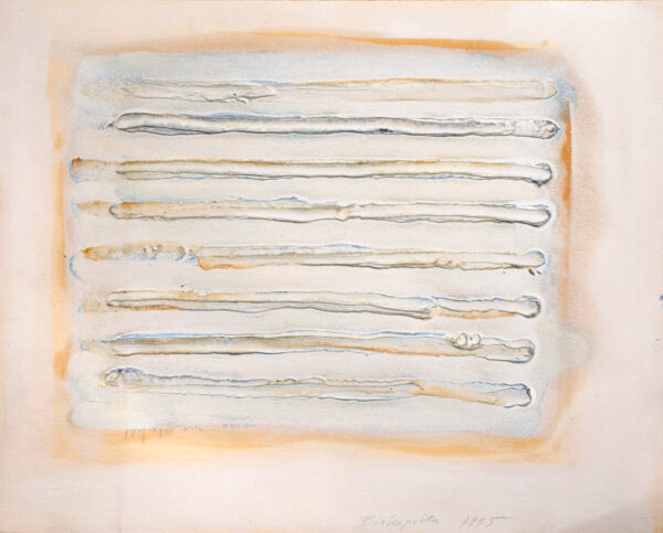 Papier z poziomymi liniami z farby olejnej w prostokącie