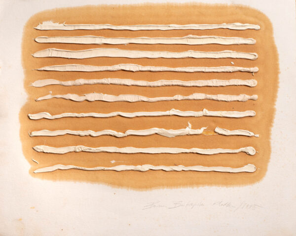 Papier z poziomymi, białymi liniami z farby olejnej w prostokącie