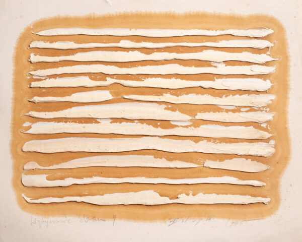 Papier z poziomymi, białymi liniami z farby olejnej