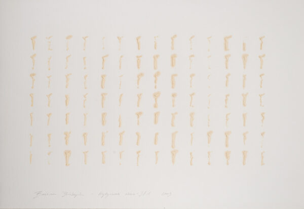 Papier z zmultiplikowanymi wyciskami w oleju figury