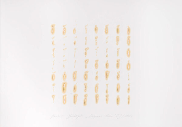 Papier z zmultiplikowanymi wyciskami w oleju figury