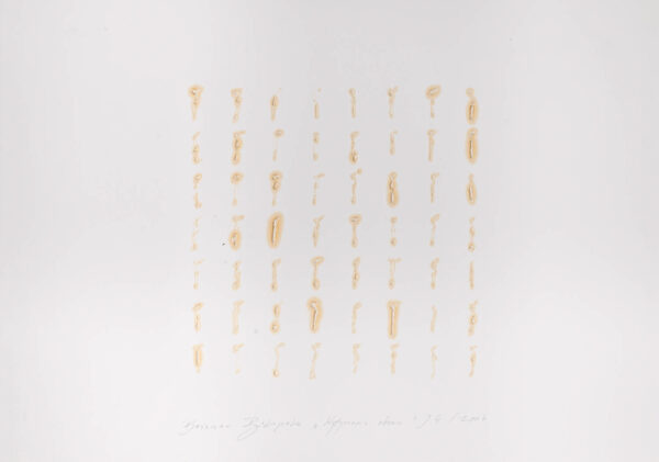 Papier z zmultiplikowanymi wyciskami w oleju figury