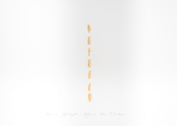 Papier z zmultiplikowanymi wyciskami w oleju figury