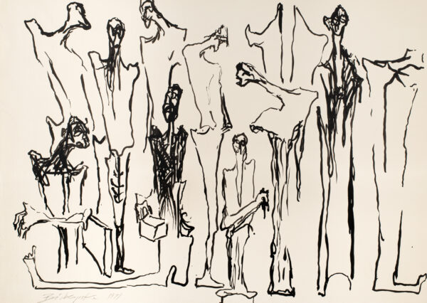 Szkice figur w różnych pozycjach