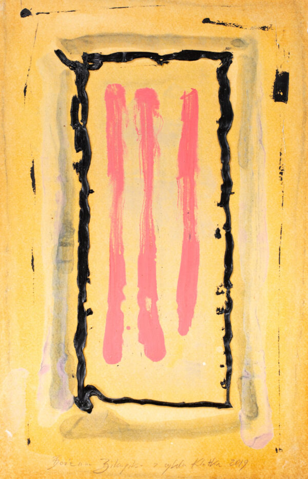 Papier z prostokątem wypełnionym pionowymi liniami