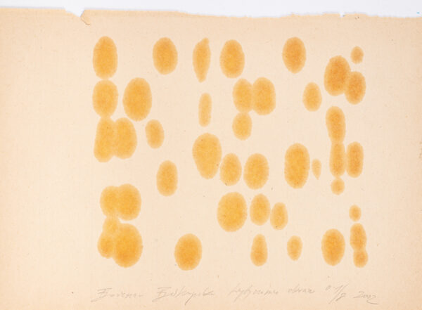 Papier pokryty olejnymi plamkami