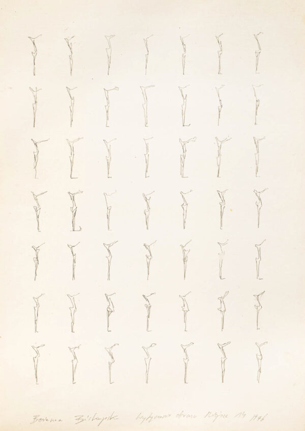 Rysunek ze schematyczną figurą zmultiplikowaną w układzie 7 x 7