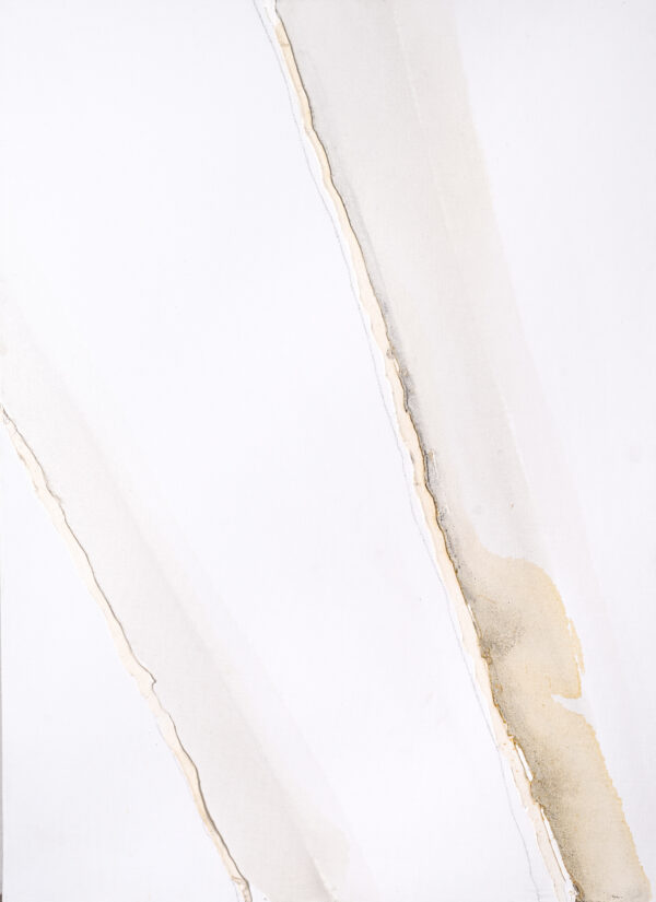 Obraz abstrakcyjny, biał z dwoma diagonalnymi, minimalistyczny