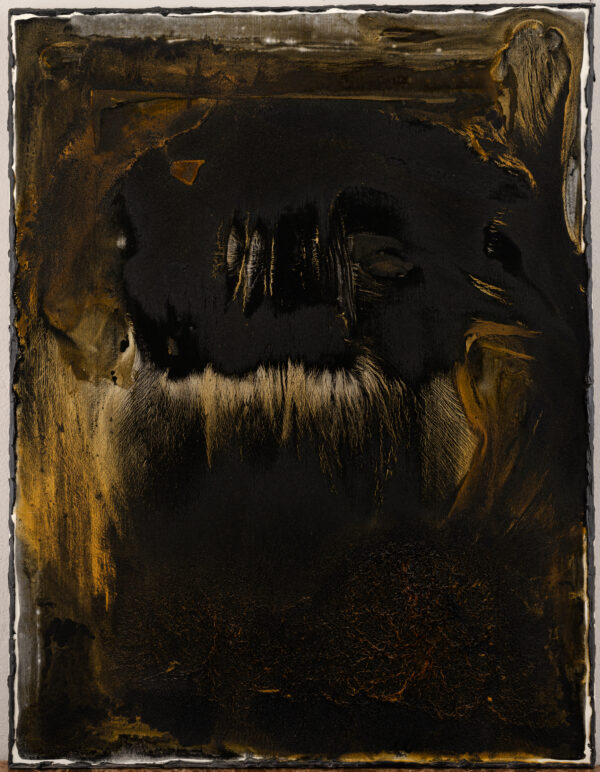 Obraz abstrakcyjny czarny z fakturą