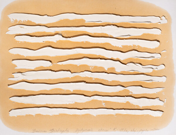 Obraz abstrakcyjny z liniami z oleju