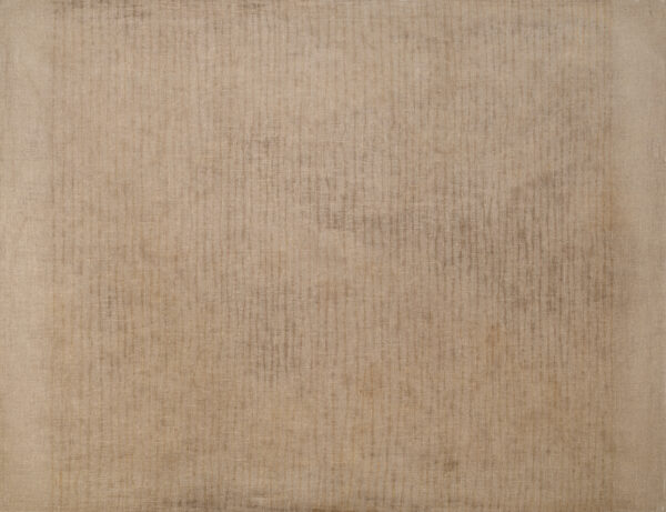 Obraz z liniami pionowymi na surowym płótnie